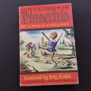 Adventures of Pinocchio 1946 Illustrated Junior Library - Picture 1 of 8