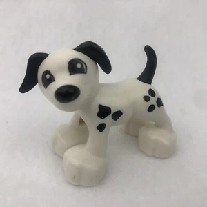 LEGO 1396pb03 White Duplo Dog W/ Reddish Brown Eyes & Black Ears, Nose - Picture 1 of 6
