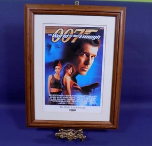James Bond 007 "The World is not Enough" Wooden Framed Movie Poster - Picture 1 of 8