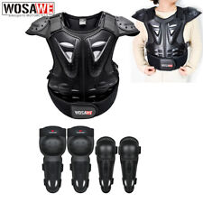 WOSAWE Kids Protective Set Motorcycle Armor Vest Knee Elbow Pads Anti Collision