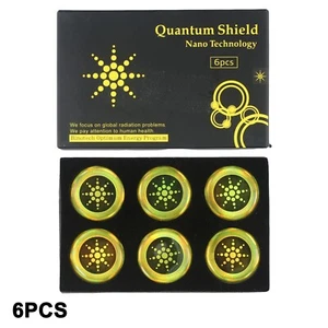 6 Pcs Radiation Shield Scalar Energy Stickers 6 Stickers Anti Radiation Shield - Picture 1 of 33