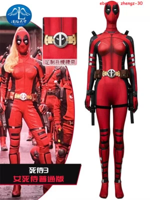 Deadpool 3 Cosplay Jumpsuit Outfit Woman Halloween Costume Suit Bodysuit Catsuit - Image 1 of 4