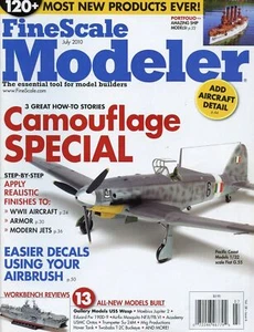 Fine scale Modeler Magazine July 2010 USS Wasp / WWII Aircraft - Picture 1 of 2