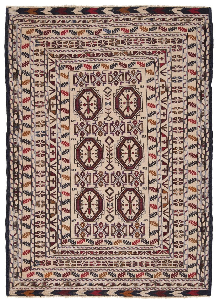 Kelim Sumach 190x130 cm Handgewebter Orientteppich-Nomadic,kilim,Soumak,Beige - Bild 1 von 4