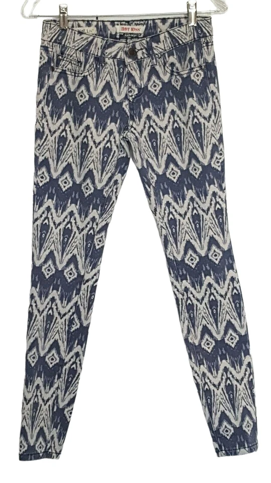 Hot Kiss Jeans Denim Skinny Lily  Southwestern Tribal Aztec Print Size 3 - Image 1 of 4