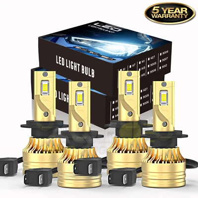 For Mercedes-Benz E350 E320 E550 -4x H7 white LED Headlight High Low Bulbs Kit - Image 1 of 4