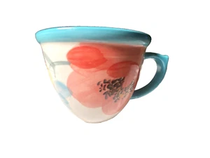 The Pioneer Woman Flea Market 16oz Coffee Cup Tea Mug Stoneware Turquoise Floral - Picture 1 of 11