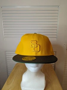 NWS Vintage 1971 San Diego Padres Gold Burnt Wood New Era 59fifty 7 3/8 MUSA - Bild 1 von 9