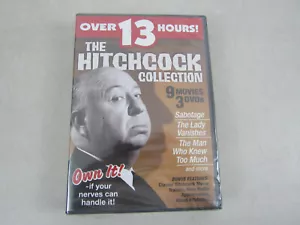 The Hitchcock Collection 9 Movies 3 DVDS-New & Factory Sealed - Foto 1 di 6