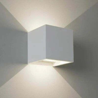 PARTENOPEA Applique Cubo Led 6W Faro Faretto Lampada da Parete per Muro con doppia luce