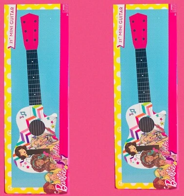 Barbie Mini Guitar, 21' Friendly Design for Your Hand, for Kids Ages 3+ New  - Image 1 of 2