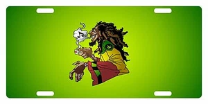 RASTA Colors Custom License Plate Rastafarian Emblem Man Version  - Picture 1 of 1