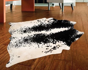 100% Genuine Cow hide Rug Area Carpet Skin Leather 21.00 sq.feet (56"x54") M-6 - Picture 1 of 3