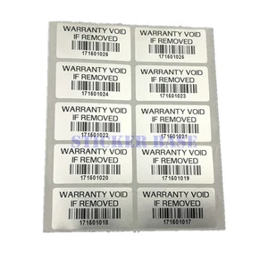 200 un. Pegatina de Garantía Garantía NULA Si se Quitan Números de Código de Barras 40x20mm - Imagen 1 de 6