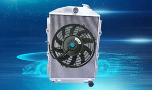 5 ROW  Aluminum radiator+ fan For 1938 CHEVY HOT / STREET ROD 350 V8 AT 38 - Picture 1 of 6