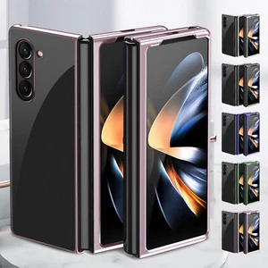 Luxury Case For Samsung Galaxy Z Fold 6 Fold5 4 3 Plating Clear Hard Phone Cover - Picture 1 of 33