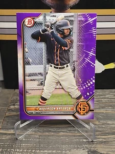 2022 Bowman Purple #'d /250 Aeverson Arteaga RC Rookie San Francisco Giants - Picture 1 of 3