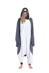 Gray Penguin Adult Animal Cosplay Pajamas Halloween Costumes Kigurumi Sleepwear - Picture 1 of 8
