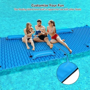72 in Inflatable Lake Float Water Mat Plat Large Swimming Pool Island Lounge - Picture 1 of 7