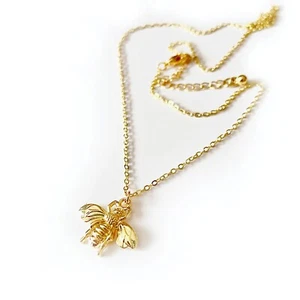 Bumble Bee Gold Color Necklace - Picture 1 of 2