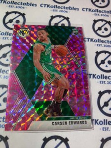 2019-20 Panini Mosaic Carsen Edwards Pink Prizm RC #220 Celtics