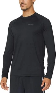 BALEAF Men's Long Sleeve Running Shirts Quick Dry Workout Shirts Athletic T-Shir - Picture 1 of 14