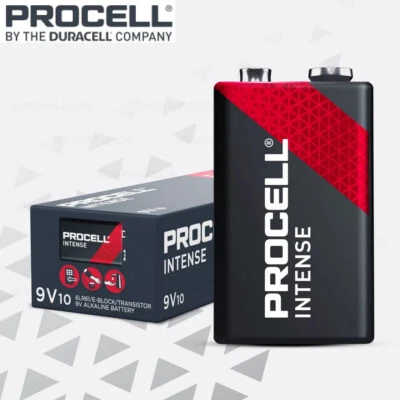 PROCELL BY DURACELL Duracell Procell 9V Alcaline - Confezione da 10 Pile ad Alta Potenza