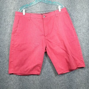 Volcom Chino Shorts Mens 36 Performance Poly Blend Casual Walking Shorts Red - Picture 1 of 20