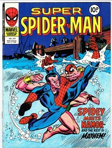 SUPER SPIDER-MAN #277  UK MAGAZINE!  NAMOR, SUB-MARINER!  AVENGERS!   FINE (6.0) - Picture 1 of 2