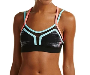 Trina Turk Recreation Light Speed Sports Bra Sz XS Strappy with Mesh - Picture 1 of 6