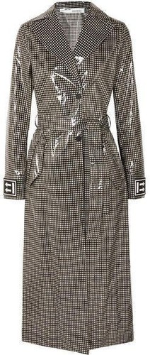 OFF WHITE Trench vinile a scacchi bianco e nero bianco sporco taglia 40