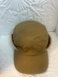 Cappellino uomo/ragazzo tessuto deserto colore cammello stile baseball con finiture in pelliccia sintetica - Foto 1 di 18