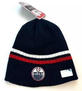 CCM Hockey Edmonton Oilers Sombrero Gorro NHL Unisex Hombres Mujeres Azul Marino Nuevo - Imagen 1 de 7