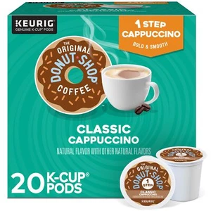 The Original Donut Shop One-Step Classic Cappuccino, K-Cups, 20 Count - Picture 1 of 3