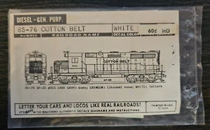 Cinturón de algodón blanco de uso general Walthers Calcals HO diésel 85-76 - Imagen 1 de 4