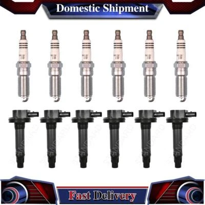 12X NGK Standard Ignition Ignition Coil Spark Plug For 2007-2011 Ford Edge - Image 1 of 4
