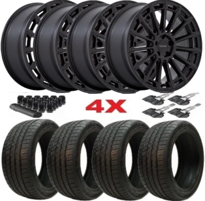 20 NICHE BLACK WHEELS TIRES 2354520 M274 RIMS 20X9 FITS MERCEDES VOLKSWAGEN Foto 1 de 4