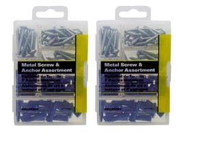 200 Pieces Metal Screw and Anchor Assortment - Picture 1 of 1