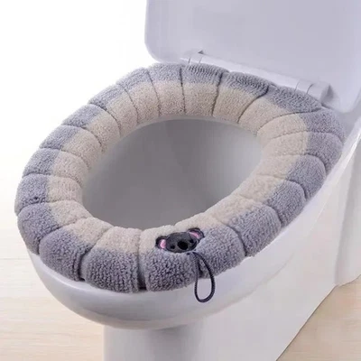 Warmer Toilettensitzbezug WC Sitz Bezug waschbar gestrickt universal - Bild 1 von 2