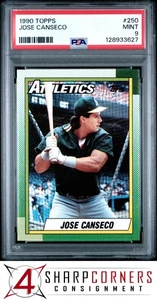 1990 Topps #250 Jose Canseco Athletics PSA 9 - Bild 1 von 3