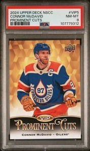 2024 Upper Deck NSCC #VIP5 Connor McDavid Edmonton Oilers PSA 8 - Picture 1 of 2