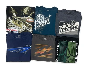 Lot 6 Mens Y2K Surf Skate Streetwear Bundle Mix Volcom Element Nike Billabong L - Picture 1 of 22