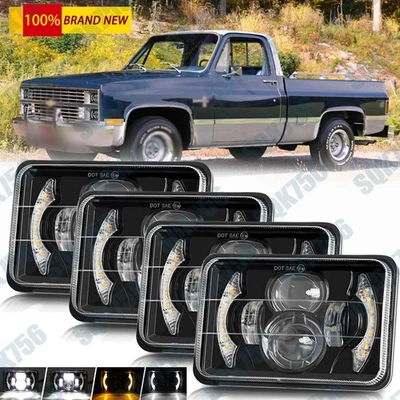 Faros LED 4X6" DRL haz alto/bajo 4 piezas para Chevrolet R2500 Suburban 1989-1991 Foto 1 de 4