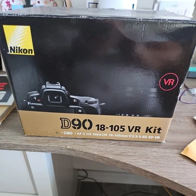 Nikon D D90 12.3MP Digital SLR Camera - Black (Kit w/ VR 18-105 mm Lens) - Image 1 of 4