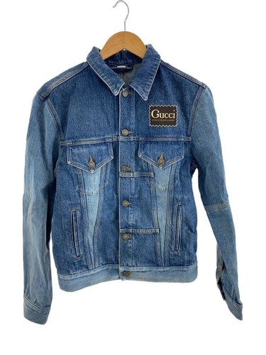 Giacca GUCCI G 46 cotone blu tinta unita 623228 usata