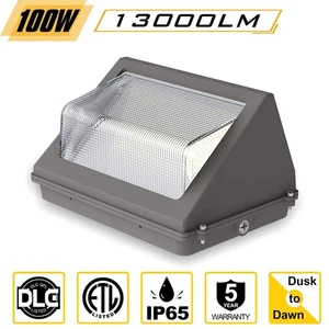 100W LED Wall Pack Light Dusk To Dawn Commercial Outdoor Security Lighting IP65 - Picture 1 of 12