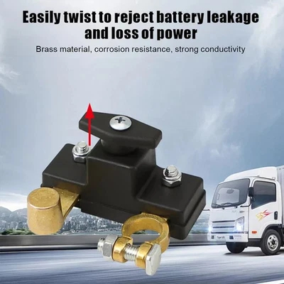 Isolator Cut Off Anti-leakage Switch Disconnect Battery Terminal Black 12V Car ↷ - Image 1 of 4