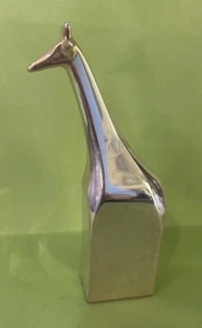 Vintage Dansk Silverplate Giraffe Paperweight Figurine Japan 4.5”T x 1.5” D - Picture 1 of 8