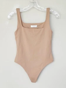 Aritzia Babaton Contour Squareneck Bodysuit Small Taupe - Picture 1 of 5