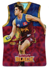 2009 AFL SELECT DIE-CUT - HOLOGRAPHIC GUERNSEY GDC17 Simon BLACK (BRISBANE)